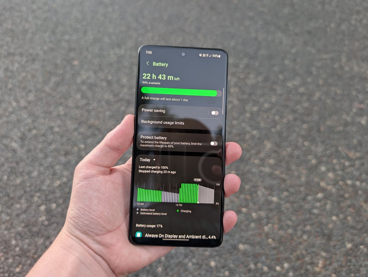 Galaxy A71 4G battery stats